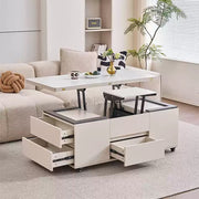 Multifunctional Lift-Top Coffee Table 2-in-1 Dining and Work Desk for Small Spaces